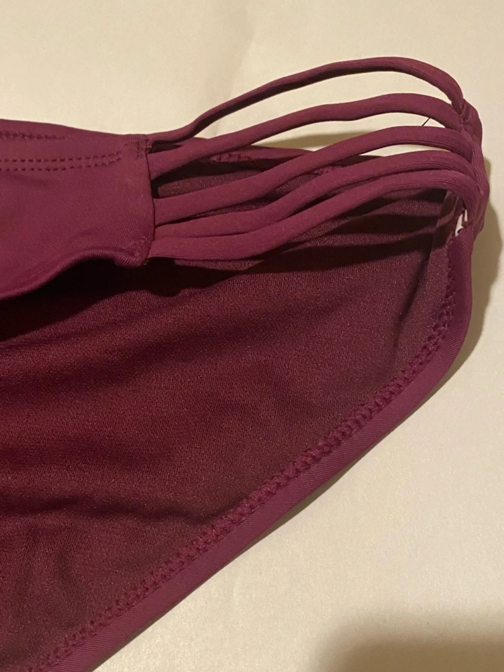 Ambrielle Deep Plum Swim Bikini Bottoms Size L